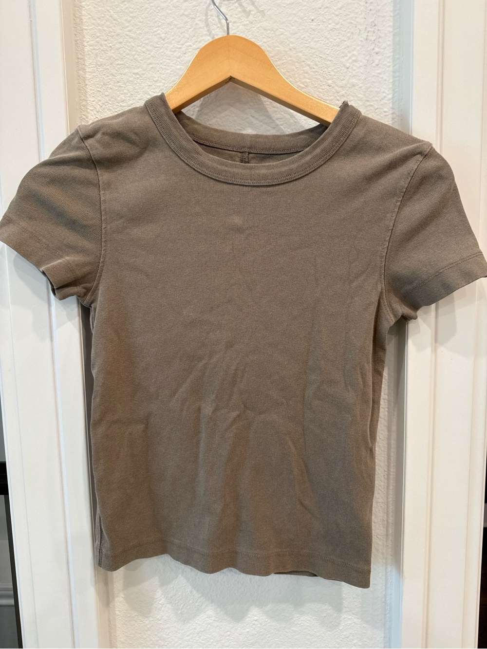 We The Free Free People Brown Taupe Baby Tee XS